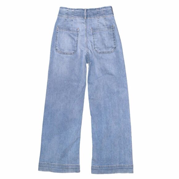 Maeve Collette Denim Cropped Size 25 Light Wash Anthropologie EUC - Picture 2 of 7